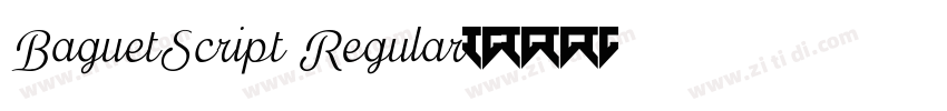 BaguetScript Regular字体转换 BaguetScript Regular字体转换
